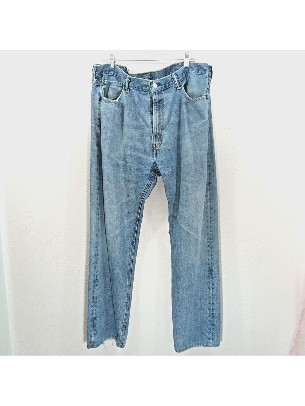 Levis 505 Men Blue Jean Straight Regular Leg 40 x 32 - Picture 2 of 8